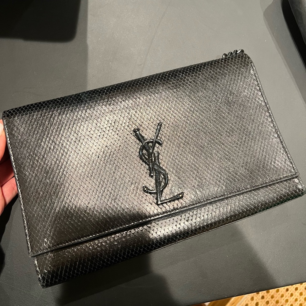 black ysl purse